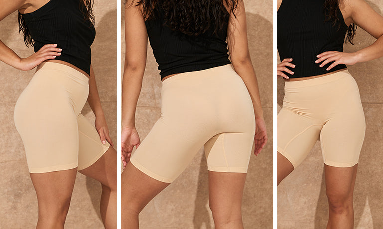 shorts with leggings under- would pass the modesty test at