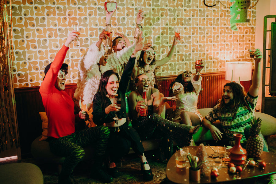 A group of people celebrating New year's Eve