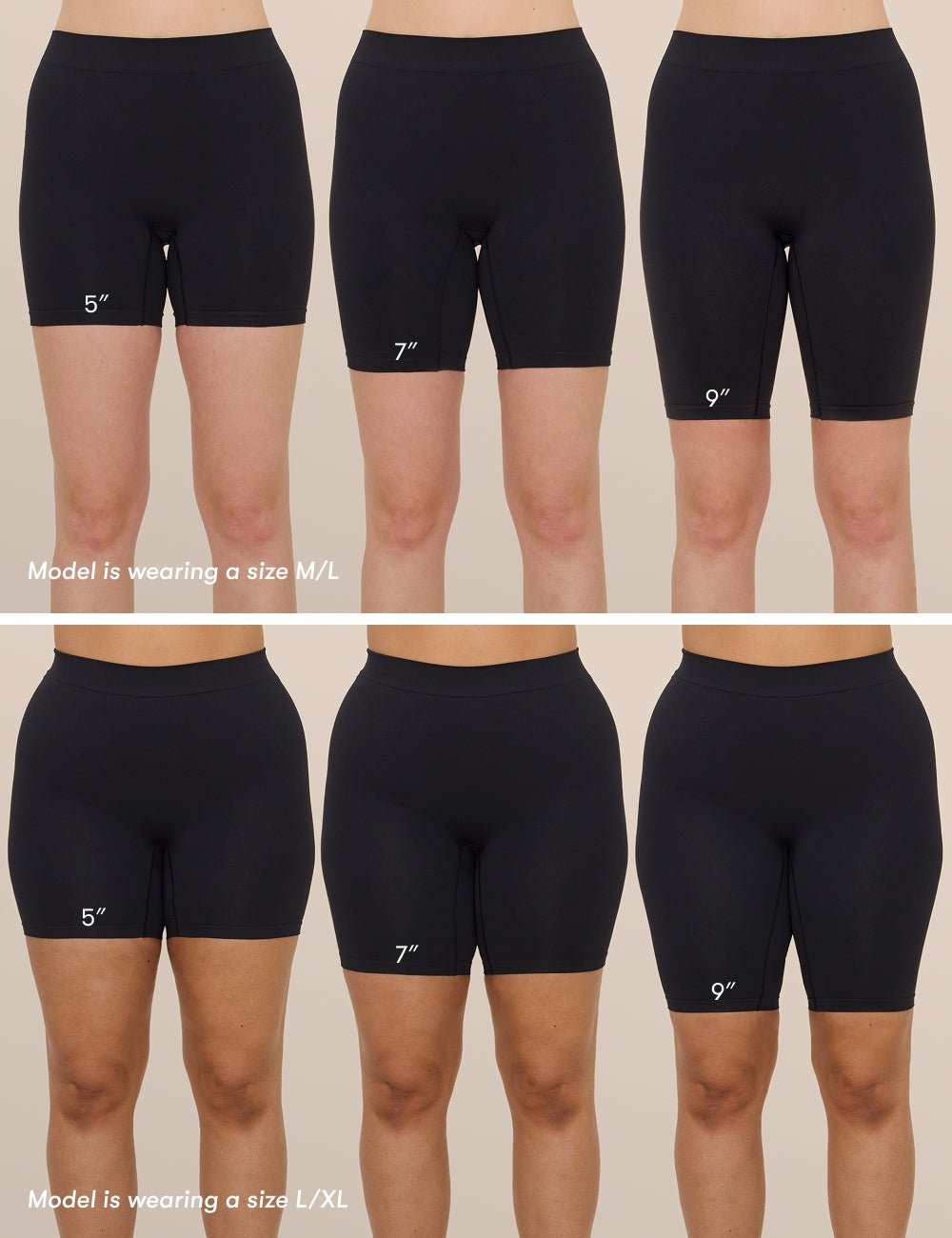 Original Anti-Chafe Shorts 7 inch Black Shorts for women – Thigh