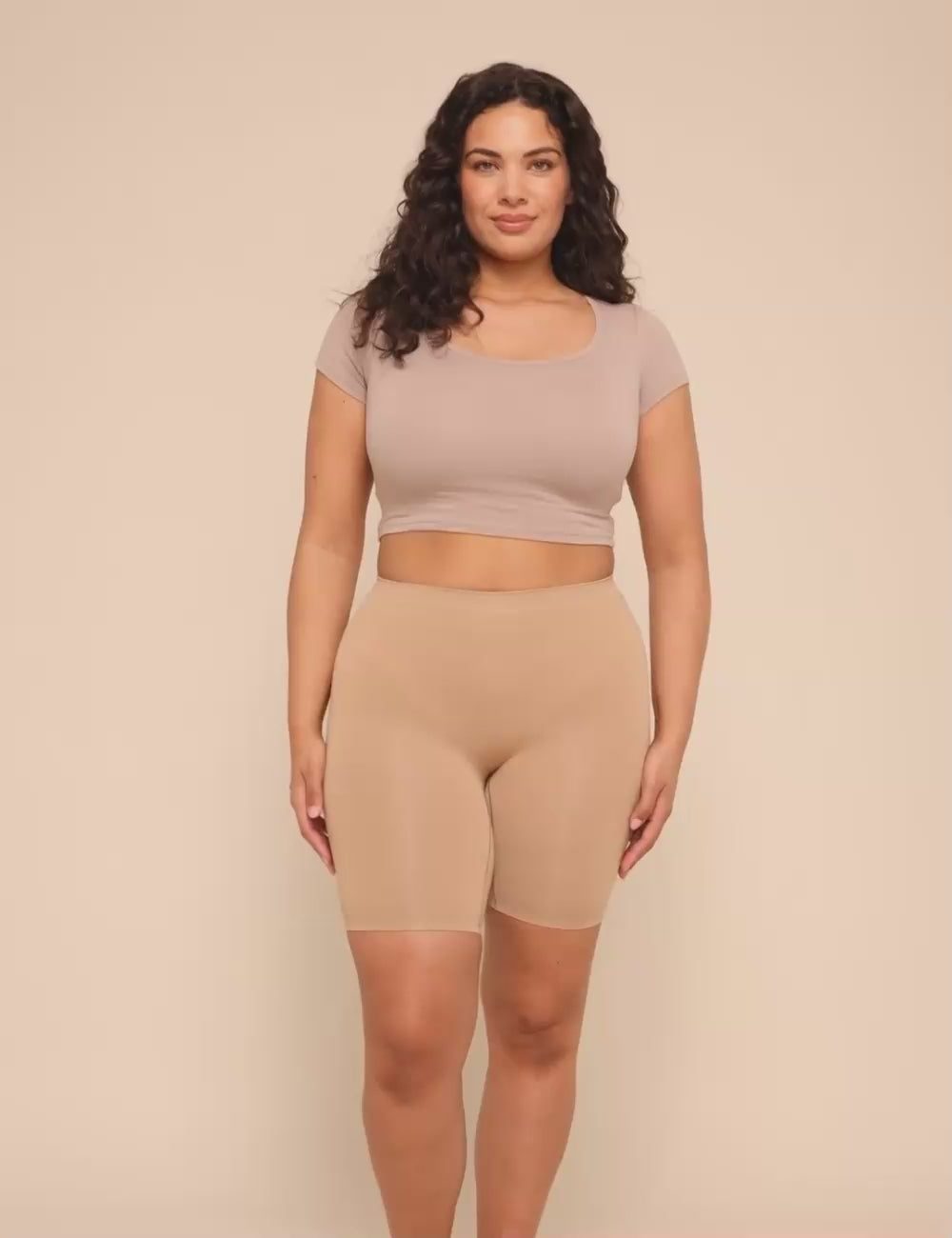 Cooling Anti-Chafe Shorts 7 inch Almond Shorts for women – Thigh