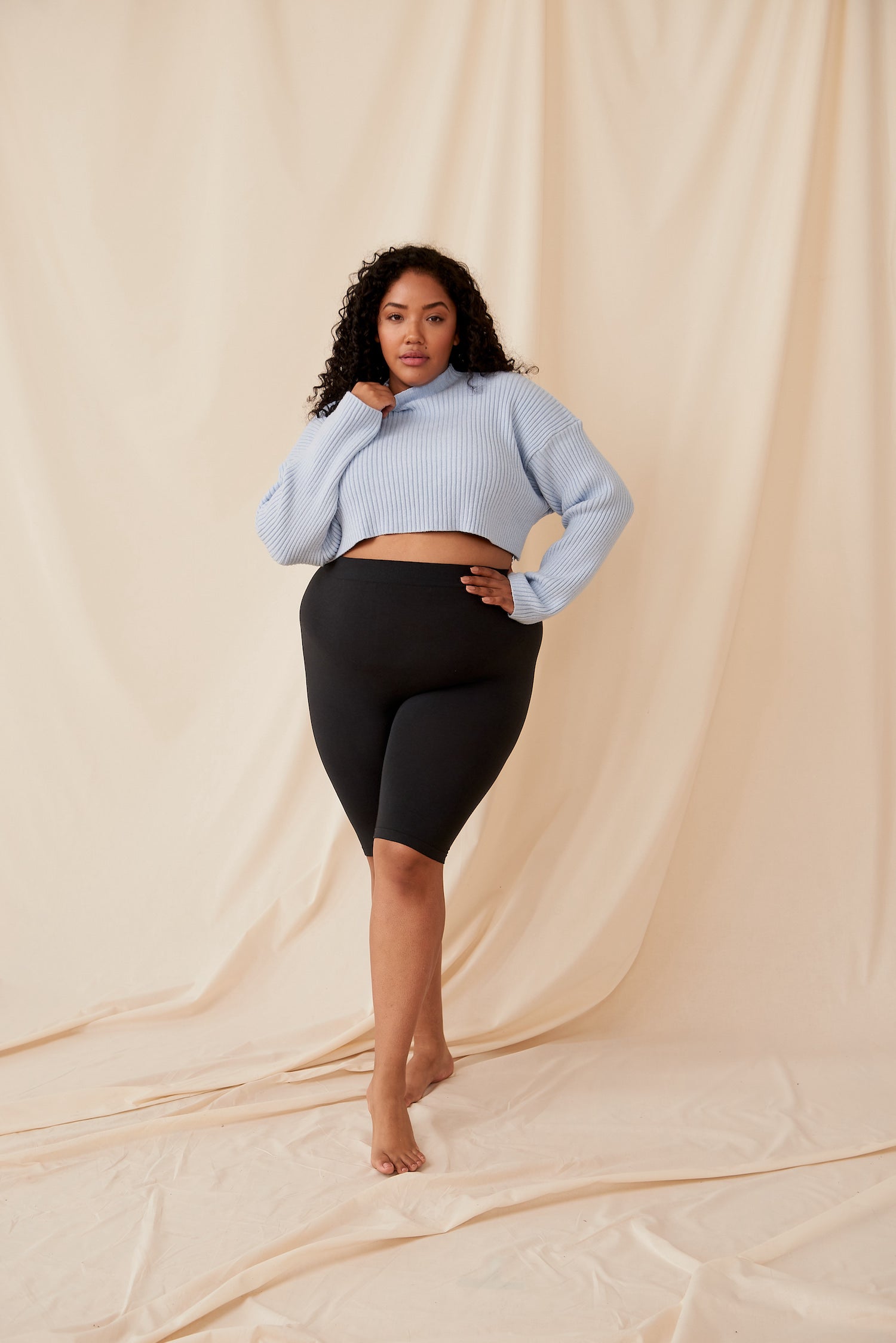 Cheapestbuy Women's Plus Size Short Leggings Ultra Soft